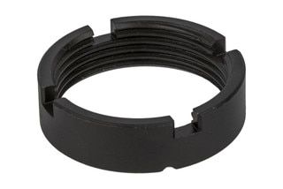 LMT 's AR-15 castle nut is hardened steel with precision cut threads and fully compatible with AR-10 carbine buffer tubes as well.